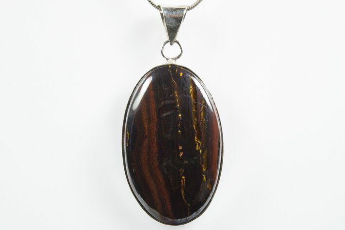 Beautiful Tiger Iron Pendant - Billion Years Old #346225